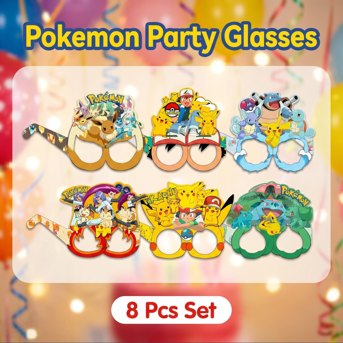 Cosplay Props - Pokémon-themed paper glasses. Cosplay props, birthday
