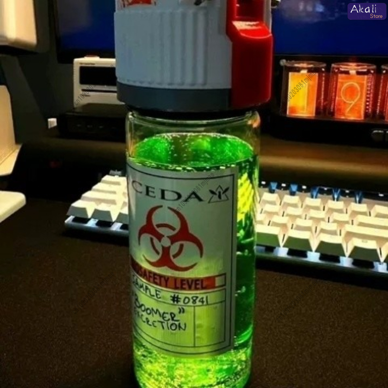 Cosplay Prop Display - Green Bio Hazard Bottle Prop Game