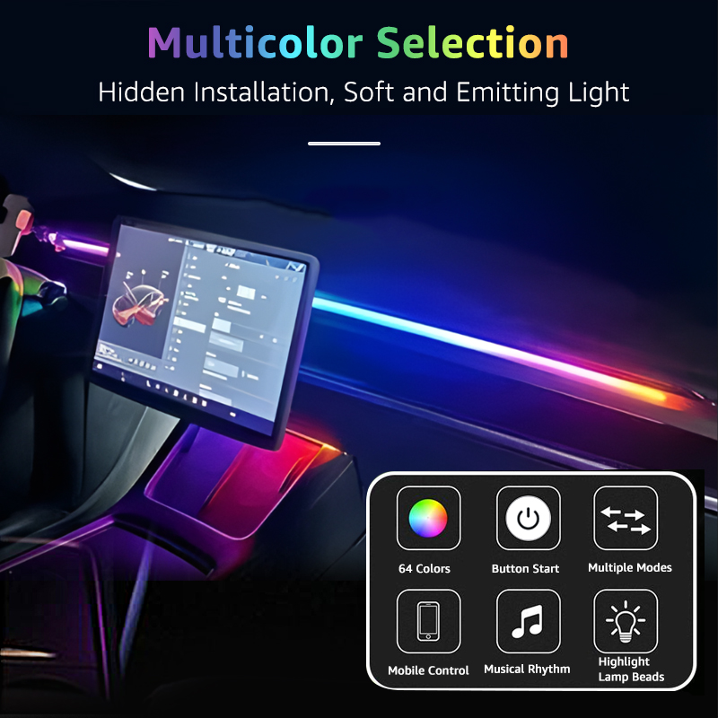 78inch 200cm 150cm LED Car Amb - Led El Wire avaliação e preço