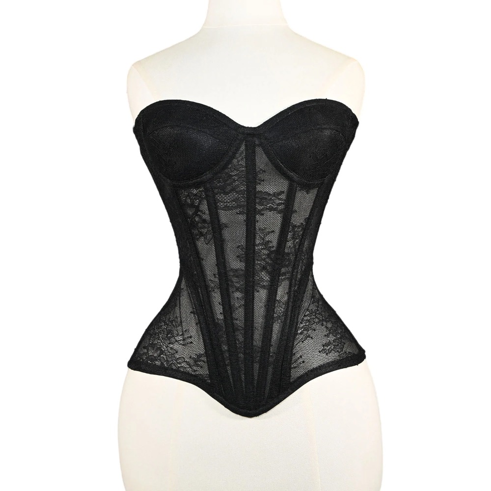 Women Mesh Corset Busiter Over - Boning Corset Steel avaliação e preço