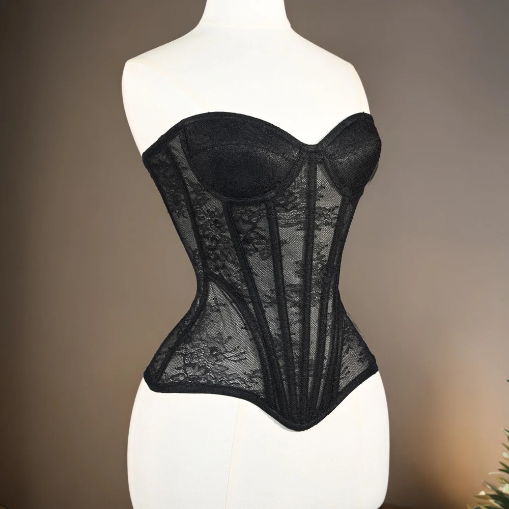 Women Mesh Corset Busiter Over - Boning Corset Steel avaliação e preço