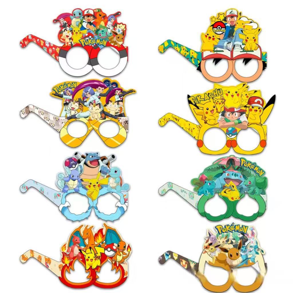 Pokémon-themed paper glasses.  - Cosplay Props avaliação e preço