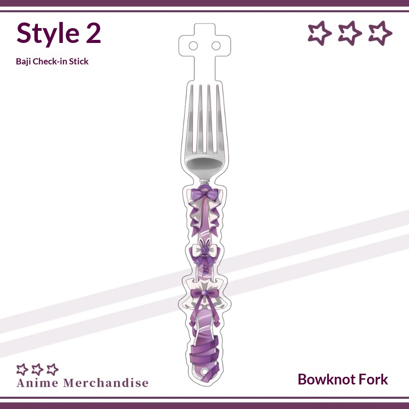Anime Acrylic Bowknot Fork Sha - Cosplay Prop Display avaliação e preço