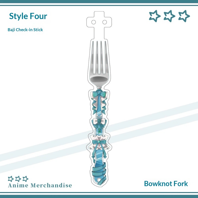 Anime Acrylic Bowknot Fork Sha - Cosplay Prop Display avaliação e preço
