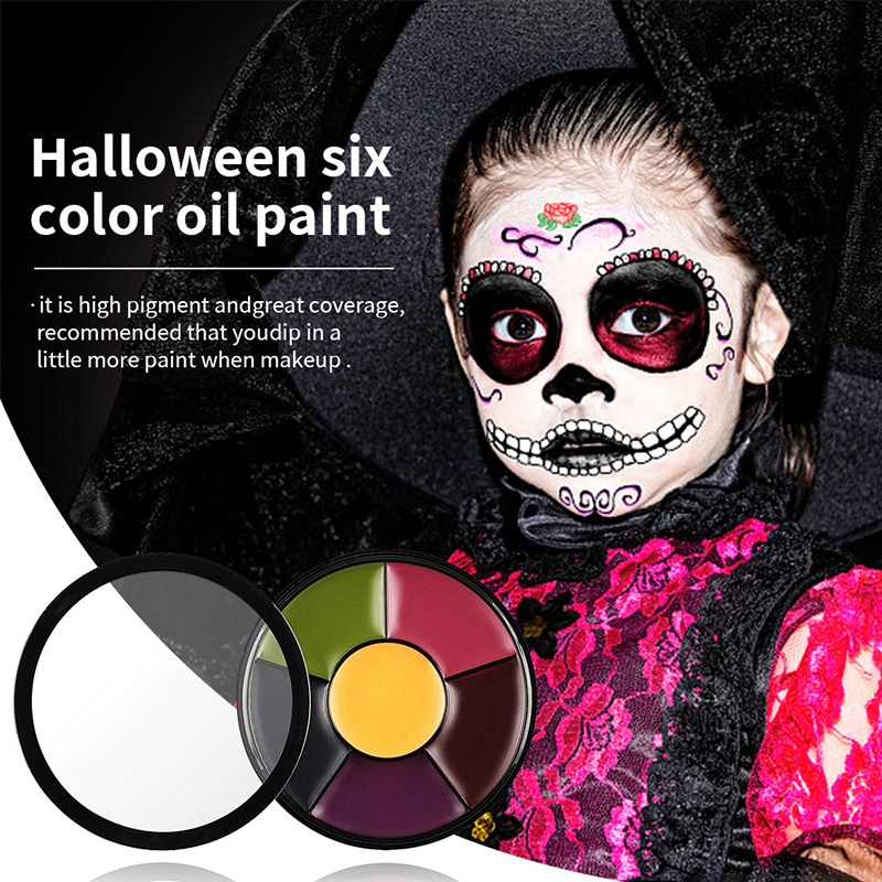 6 Color Oil Face Paint palette - Body Paint Sfx avaliação e preço