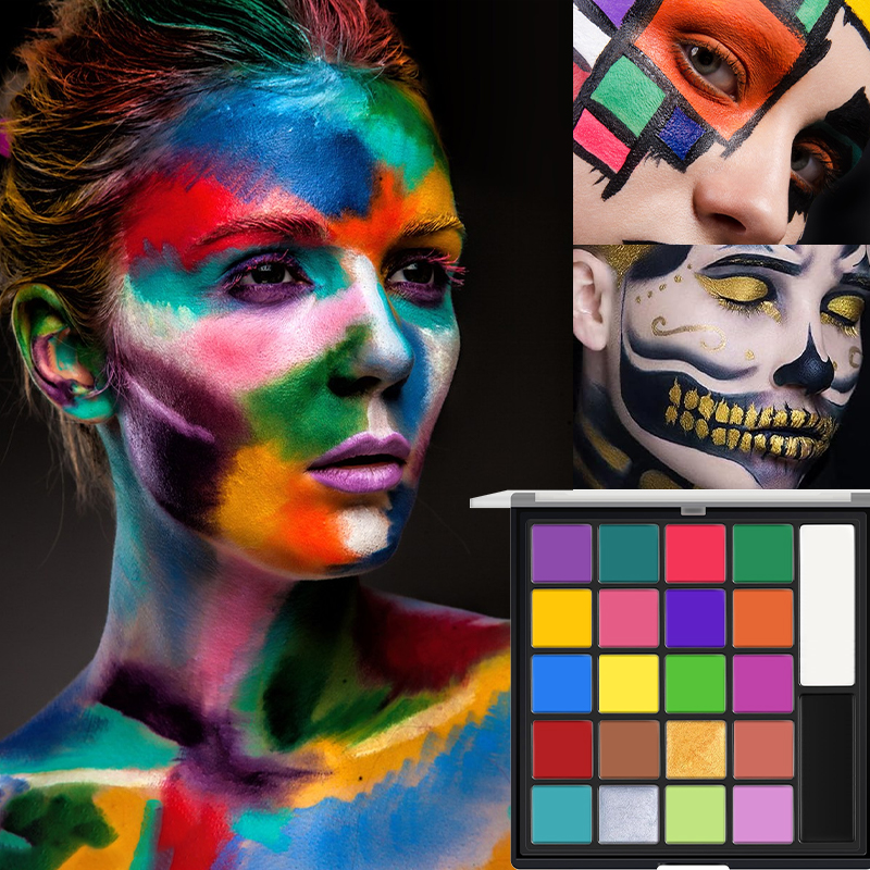 22-Color Face Body Paint Set O - Body Paint Sfx avaliação e preço