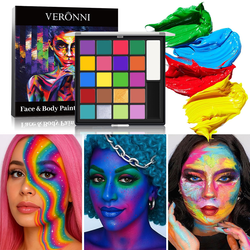 22-Color Face Body Paint Set O - Body Paint Sfx avaliação e preço