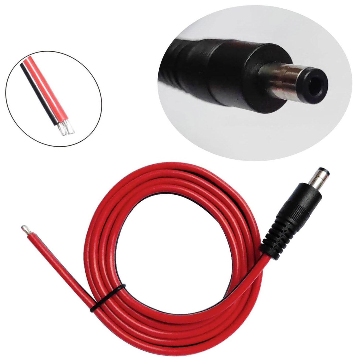 1pc 14AWG DC Power Supply 5.5m - Led El Wire avaliação e preço