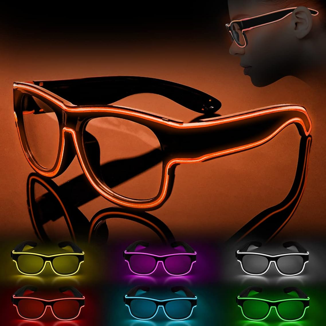 Neon LED Glowing Sunglasses Co - Led El Wire avaliação e preço