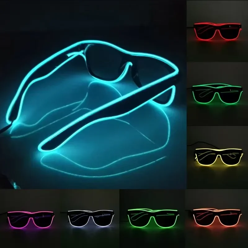 Neon LED Glowing Sunglasses Co - Led El Wire avaliação e preço