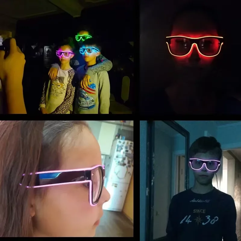 Neon LED Glowing Sunglasses Co - Led El Wire avaliação e preço