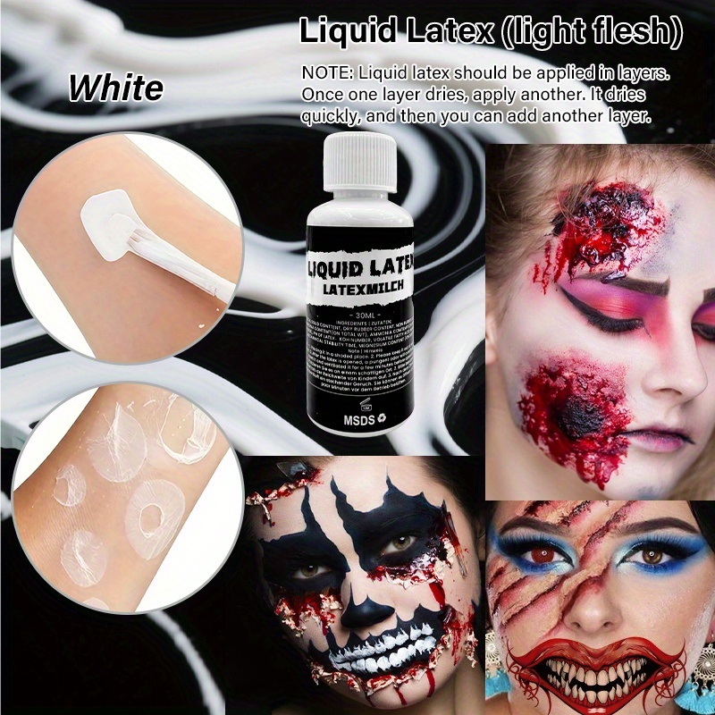 2pcs Liquid Latex Halloween SF - Body Paint Sfx avaliação e preço