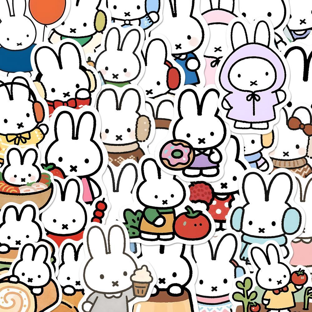 80PCS Kawaii Miffy Cute Sticke - Cosplay Floating Prop avaliação e preço