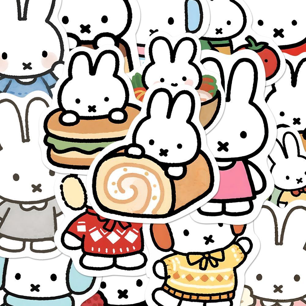 80PCS Kawaii Miffy Cute Sticke - Cosplay Floating Prop avaliação e preço