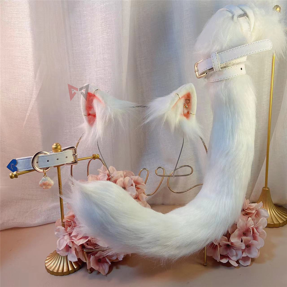 New Handmade Work White Cat Ea - Cosplay Prop Works avaliação e preço