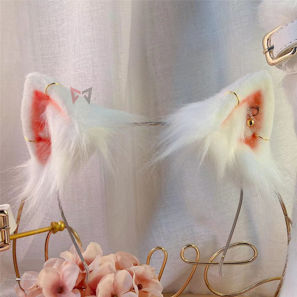 New Handmade Work White Cat Ea - Cosplay Prop Works avaliação e preço