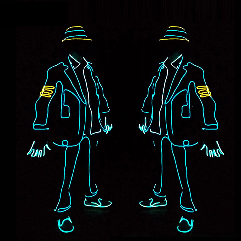 EL Wire Glowing Jazz Dance Cos - Led El Wire avaliação e preço