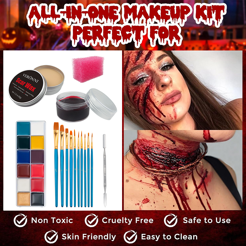 SFX Makeup Kit,12 Colors Face  - Body Paint Sfx avaliação e preço