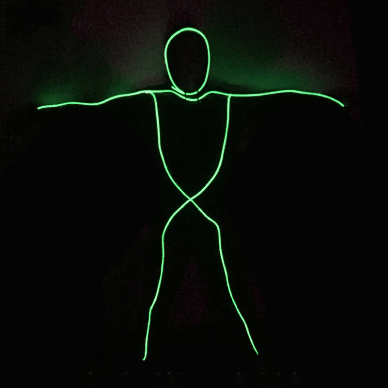 EL Wire Suit Clothings LED Cos - Led El Wire avaliação e preço