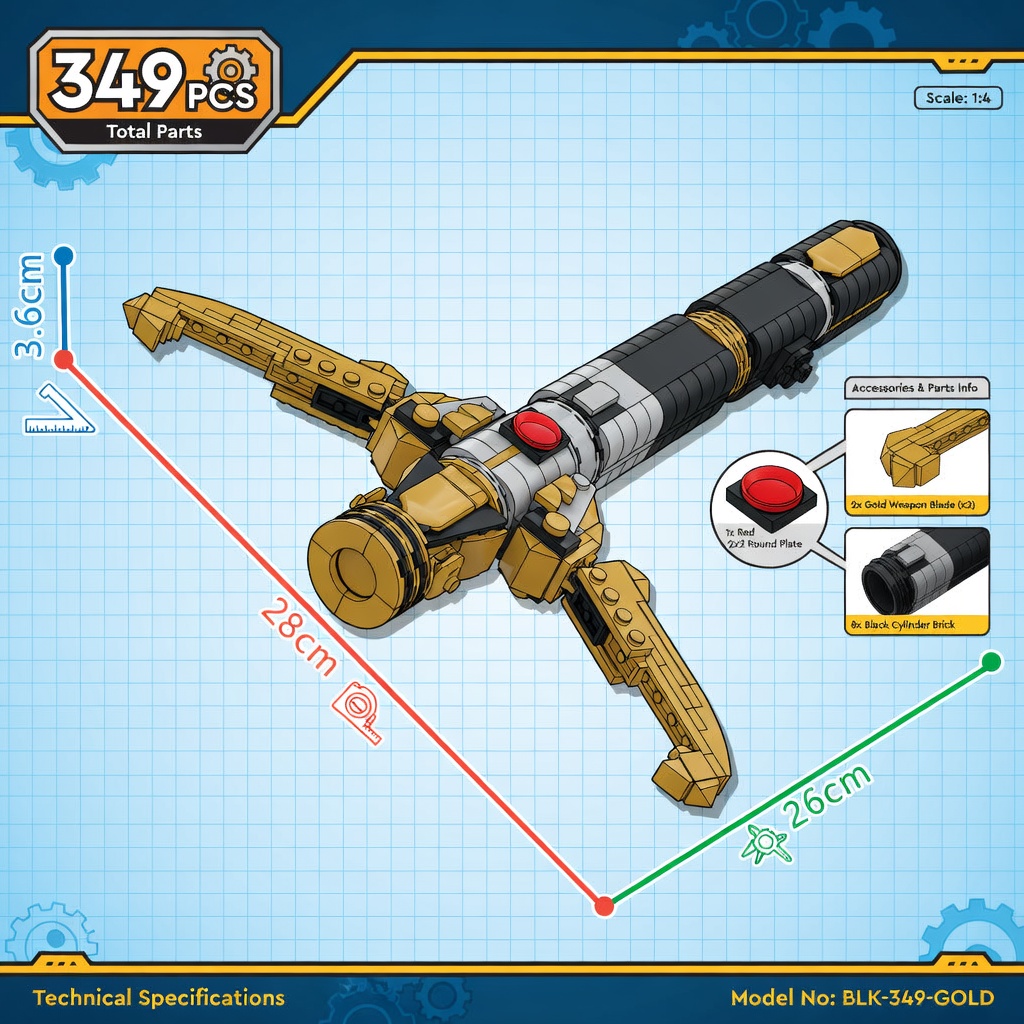 Sci-Fi Energy Sword Hilt MOC B - Cosplay Prop Building avaliação e preço