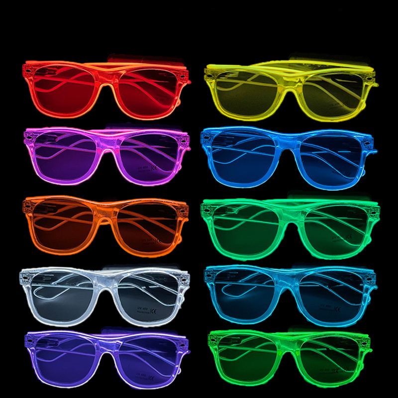 1Pcs Led Glasses Neon Glow Sun - Led El Wire avaliação e preço