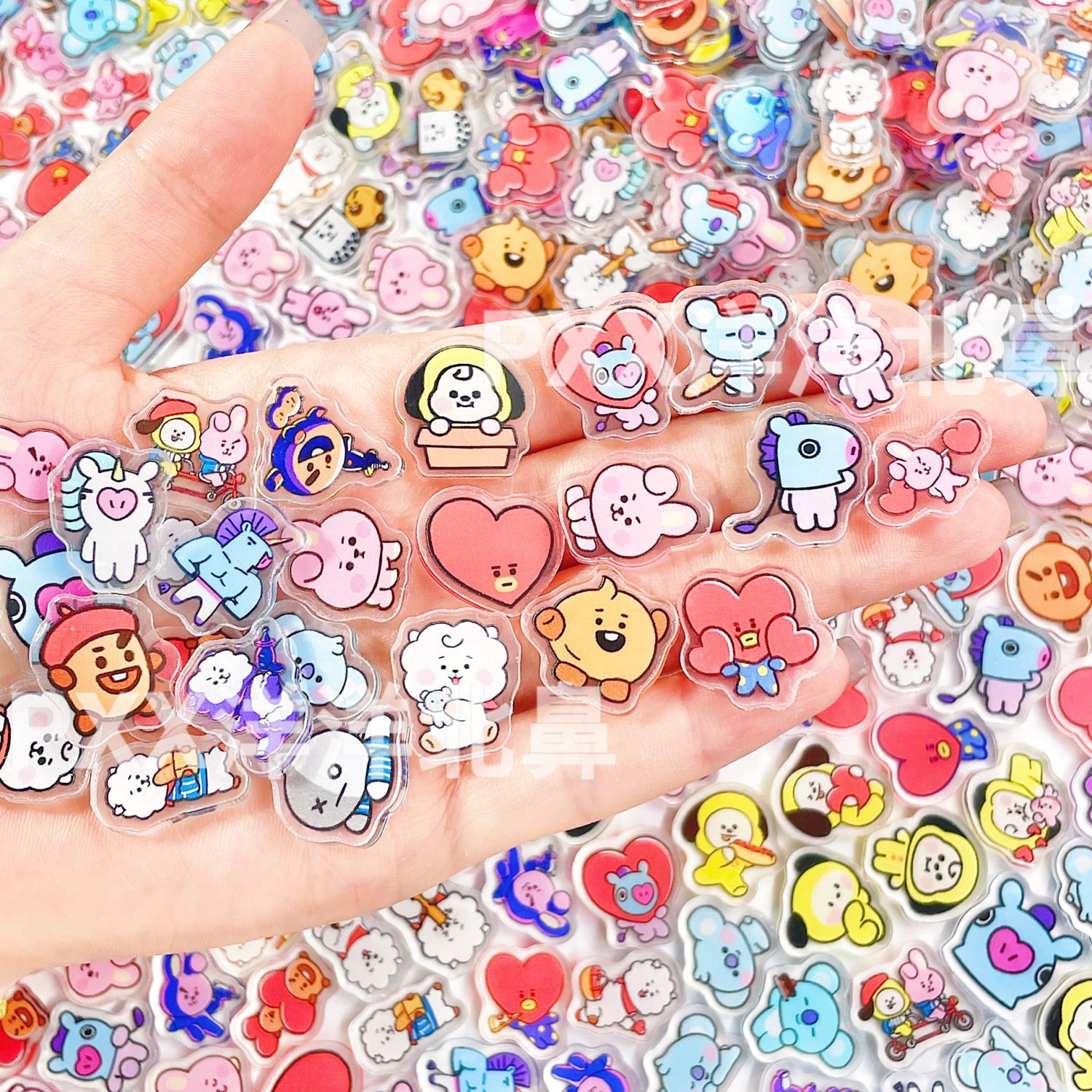 100pcs BT21 BTS single-layer 2 - Acrylic Cosplay Prop avaliação e preço