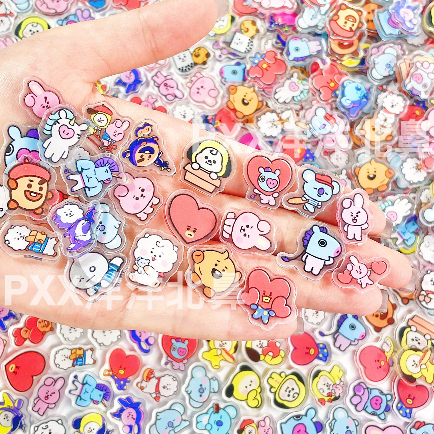 100pcs BT21 BTS single-layer 2 - Acrylic Cosplay Prop avaliação e preço