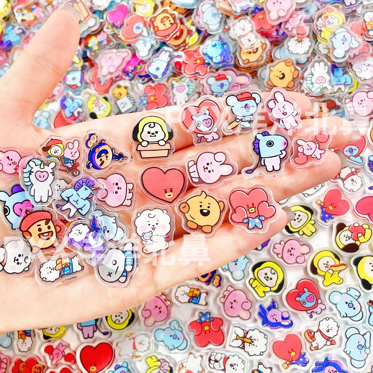 100pcs BT21 BTS single-layer 2 - Acrylic Cosplay Prop avaliação e preço